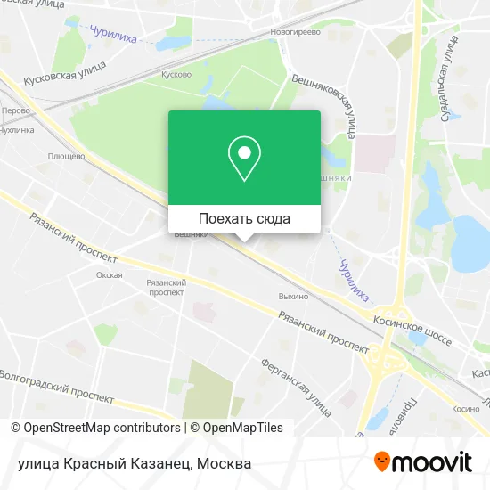 Карта улица Красный Казанец