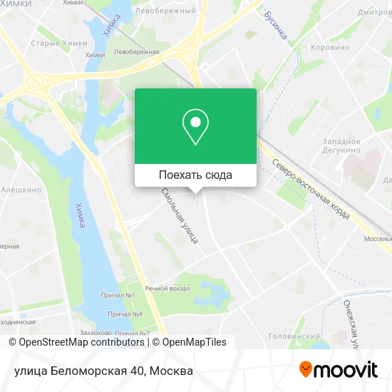 Карта улица Беломорская 40