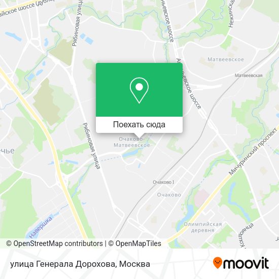Карта улица Генерала Дорохова