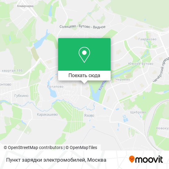 Карта Пункт зарядки электромобилей