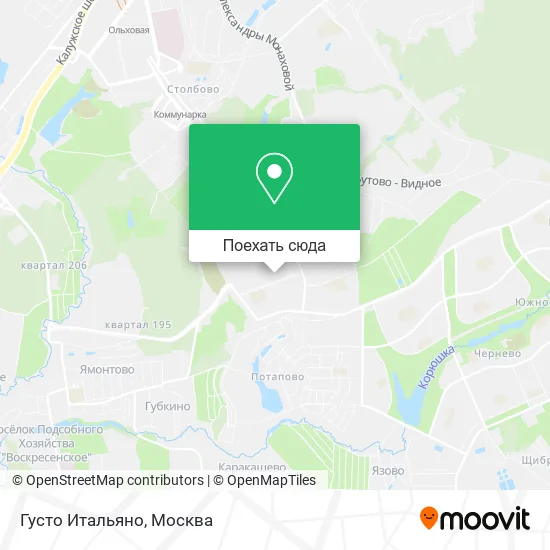 Карта Густо Итальяно