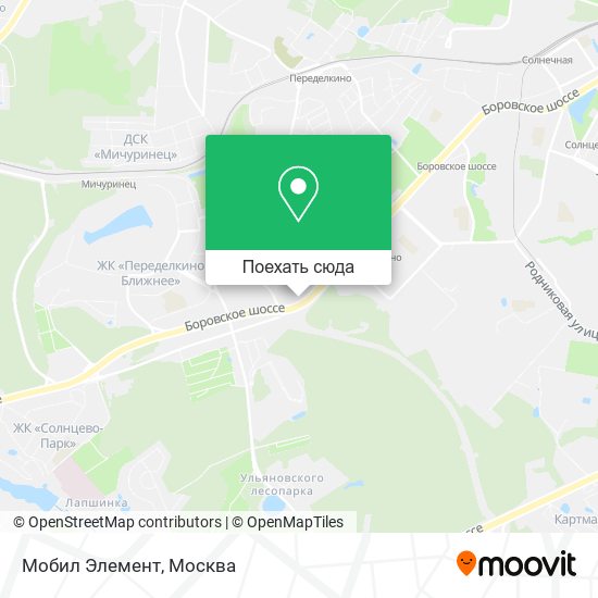 Карта Мобил Элемент
