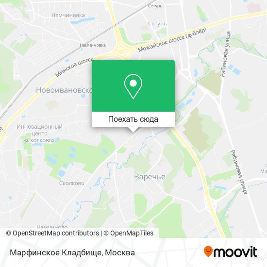 Карта Марфинское Кладбище