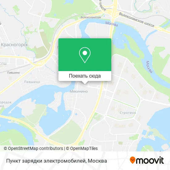 Карта Пункт зарядки электромобилей