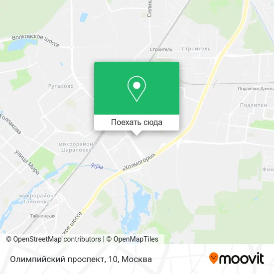 Карта Олимпийский проспект, 10