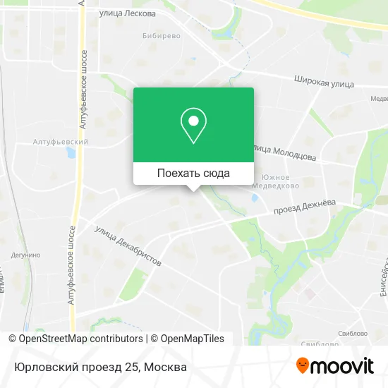 Карта Юрловский проезд 25
