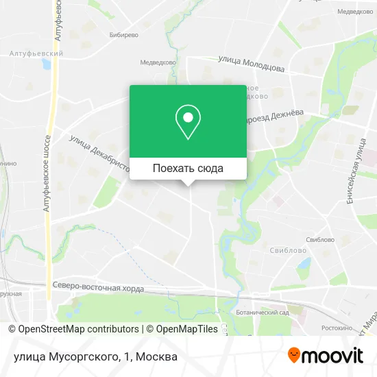 Карта улица Мусоргского, 1
