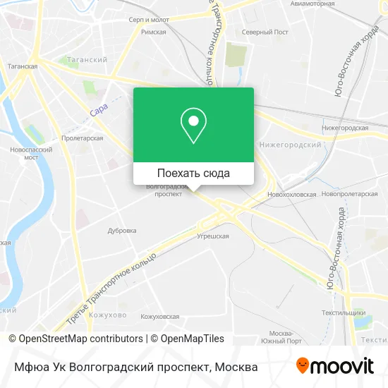 Карта Мфюа Ук Волгоградский проспект
