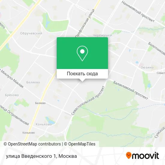 Карта улица Введенского 1