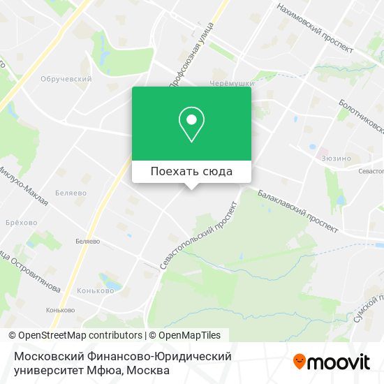 Карта Московский Финансово-Юридический университет Мфюа