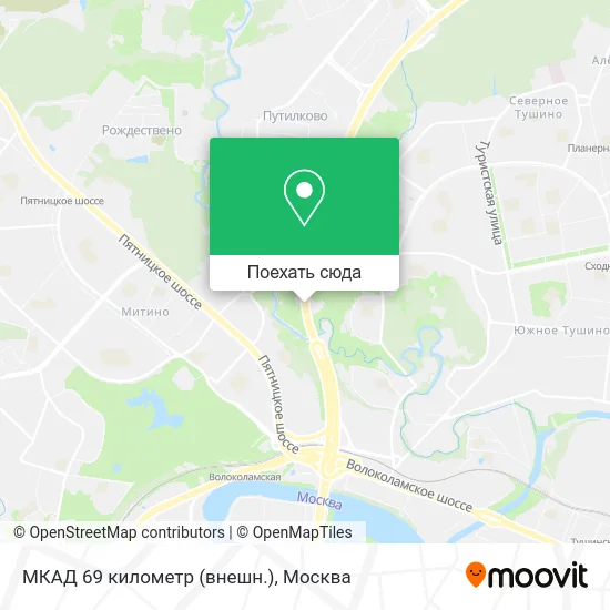 Карта МКАД 69 километр (внешн.)
