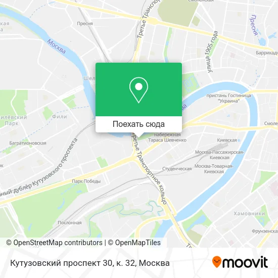 Карта Кутузовский проспект 30, к. 32