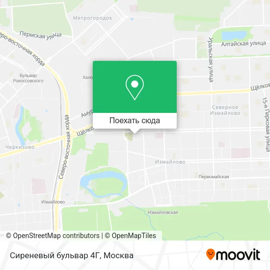 Карта Сиреневый бульвар 4Г