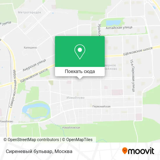Карта Сиреневый бульвар