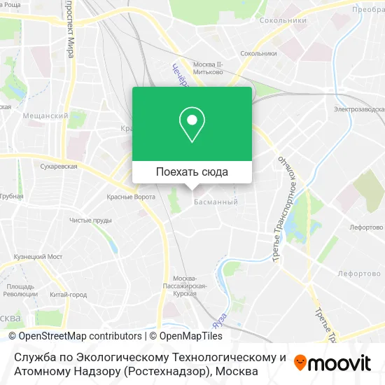 Карта Служба по Экологическому Технологическому и Атомному Надзору (Ростехнадзор)