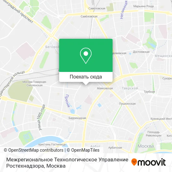 Карта Межрегиональное Технологическое Управление Ростехнадзора