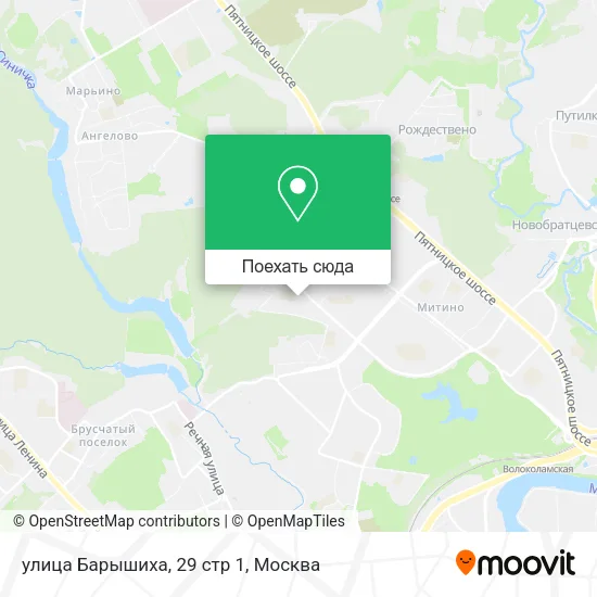 Карта улица Барышиха, 29 стр 1