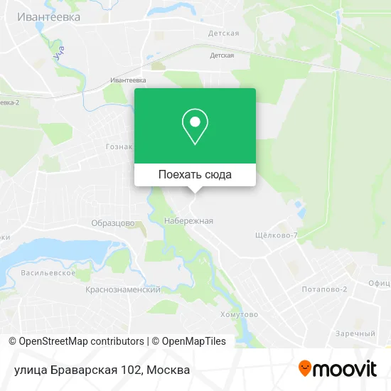 Карта улица Браварская 102