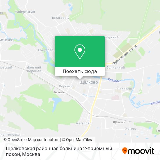Карта Щёлковская районная больница 2-приёмный покой