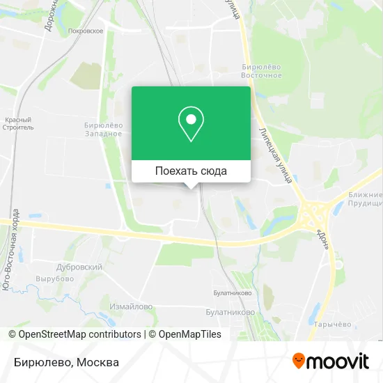 Карта Бирюлево