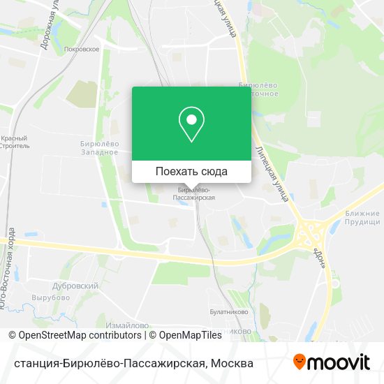 Карта станция-Бирюлёво-Пассажирская
