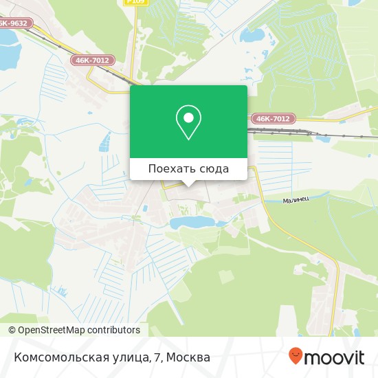 Карта Комсомольская улица, 7