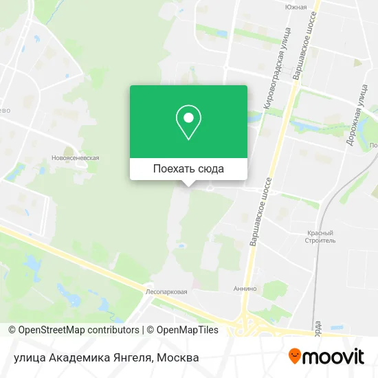 Карта улица Академика Янгеля