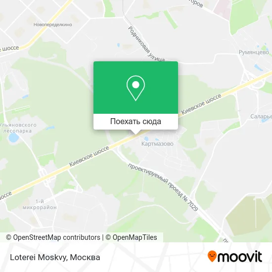 Карта Loterei Moskvy
