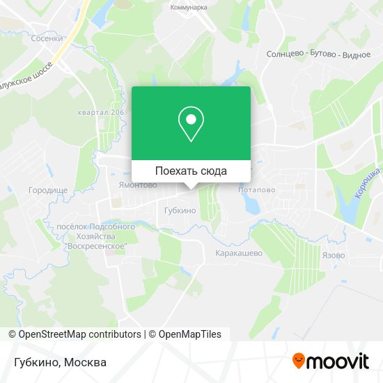Карта Губкино