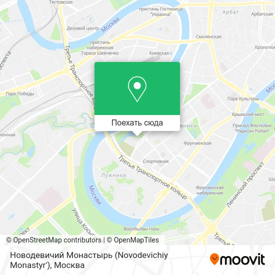 Карта Новодевичий Монастырь (Novodevichiy Monastyr')