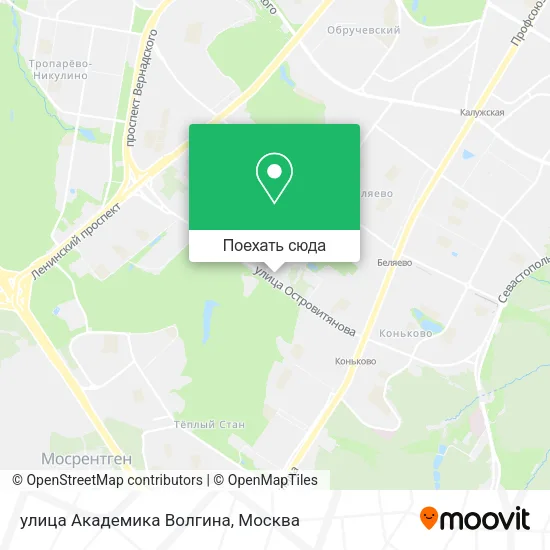Карта улица Академика Волгина
