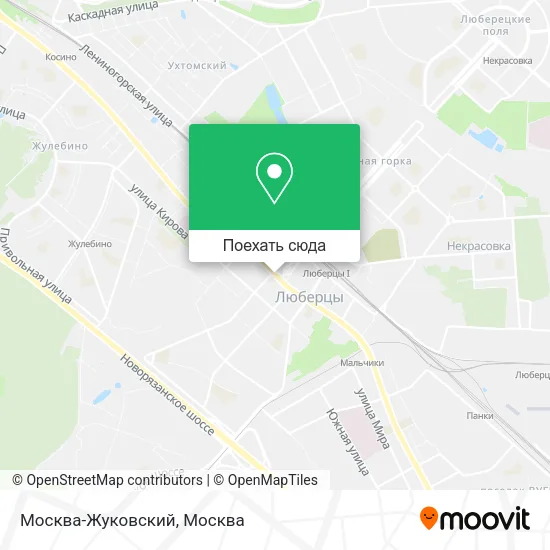 Карта Москва-Жуковский