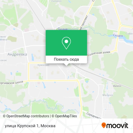 Карта улица Крупской 1