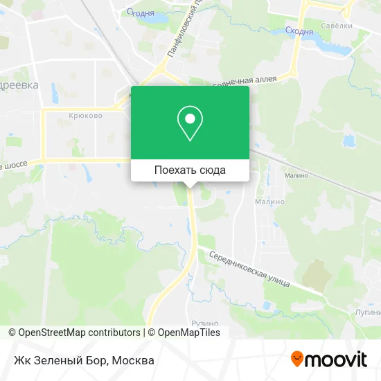 Карта Жк Зеленый Бор