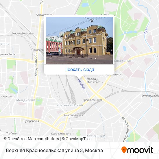 Карта Верхняя Красносельская улица 3