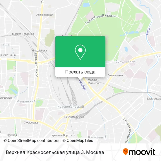 Карта Верхняя Красносельская улица 3
