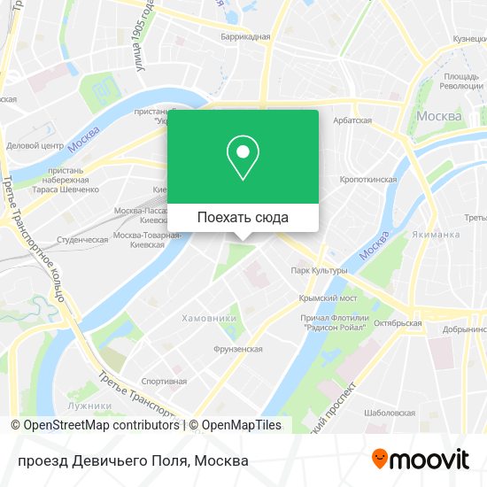 Карта проезд Девичьего Поля