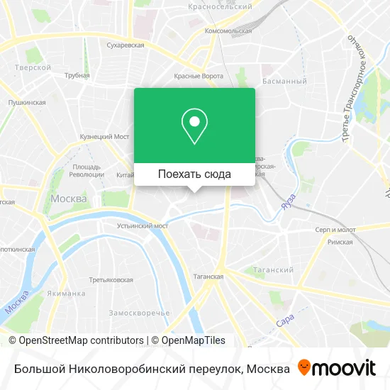 Карта Большой Николоворобинский переулок