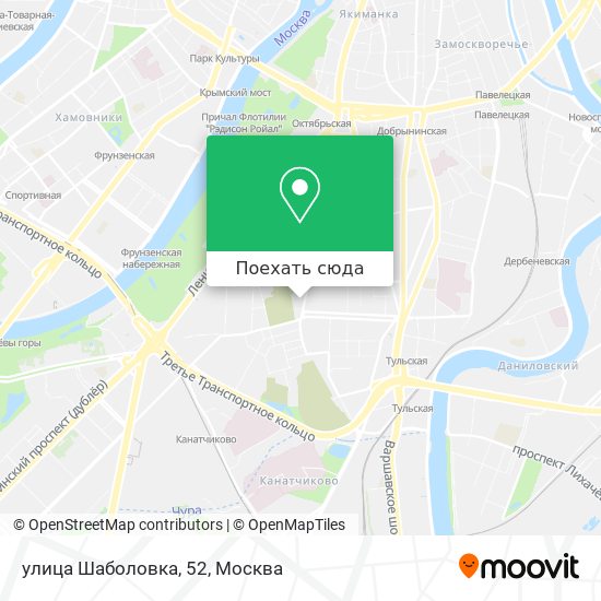 Карта улица Шаболовка, 52