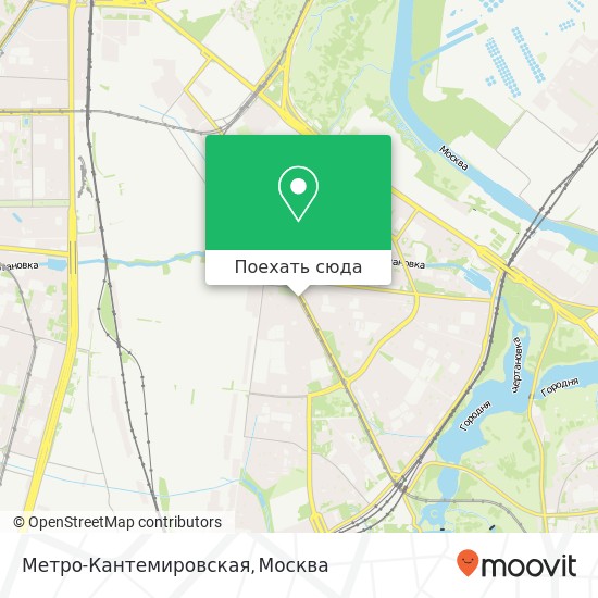 Карта Метро-Кантемировская