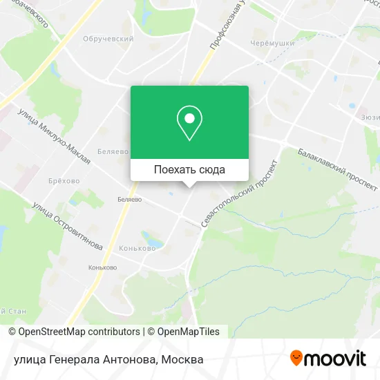 Карта улица Генерала Антонова