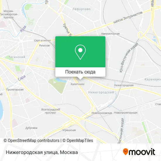 Карта Нижегородская улица