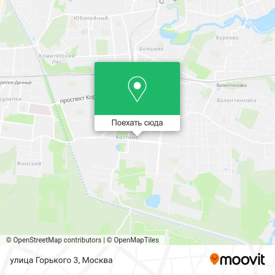 Карта улица Горького 3