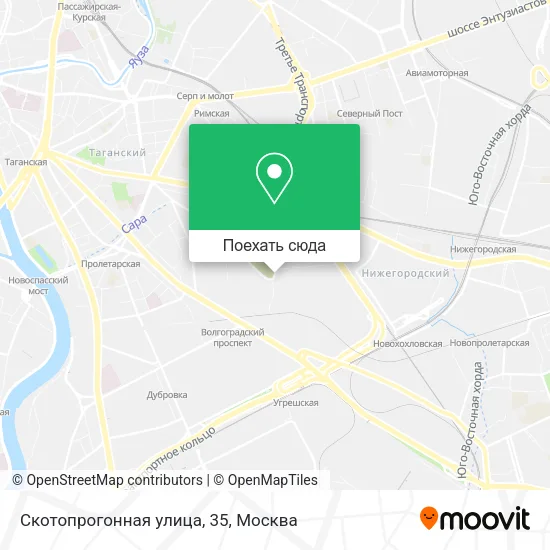 Карта Скотопрогонная улица, 35