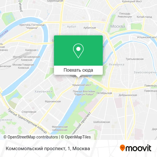 Карта Комсомольский проспект, 1