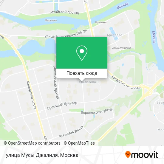 Карта улица Мусы Джалиля