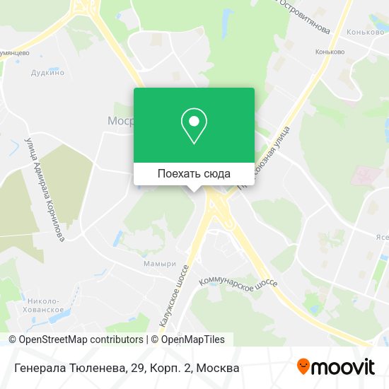 Карта Генерала Тюленева, 29, Корп. 2