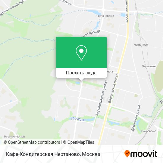Карта Кафе-Кондитерская Чертаново