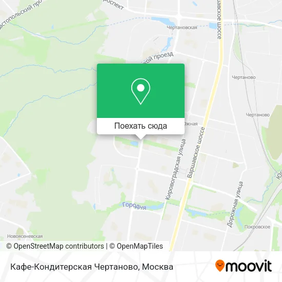 Карта Кафе-Кондитерская Чертаново