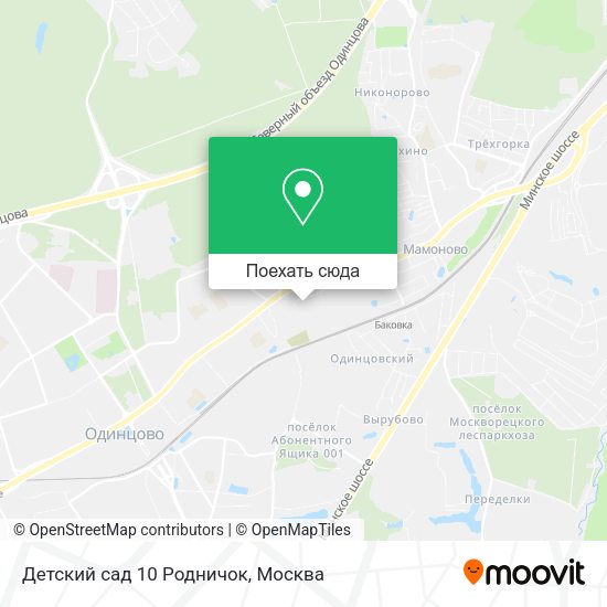Карта Детский сад 10 Родничок